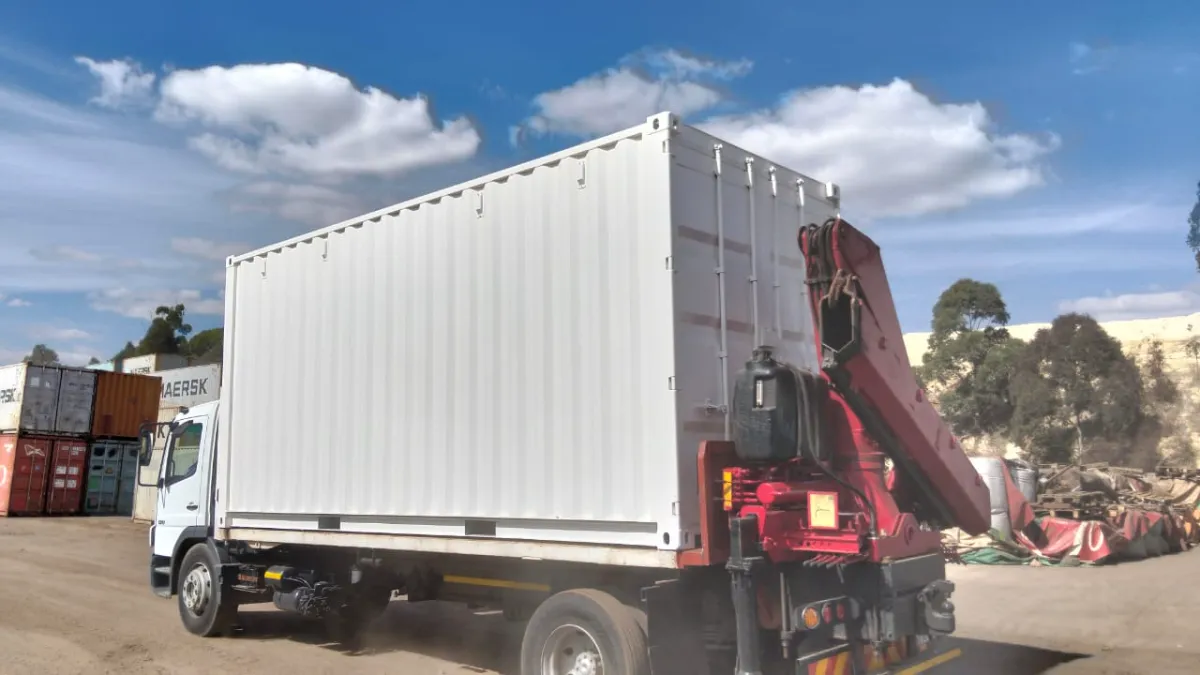 6M Container & Heavy-Duty 5-Tier Shelving | AC Containers Projects